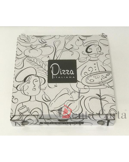 scatole pizza vintage 40x40 h4 c.o. - ITALIANA | Penta Carta